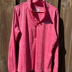 Under Armour Pinkish Red Fitted Top with HeatGear